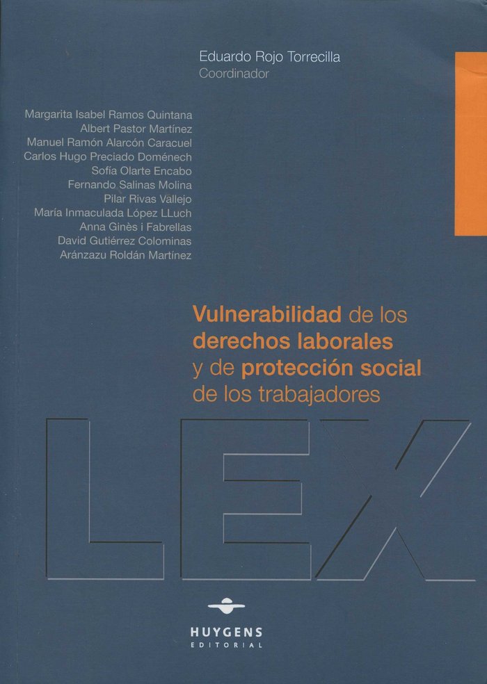 Vulnerabilidad de los derechos laborales y de protección social de los trabajadores, de Ramos Quintana | portada del libro