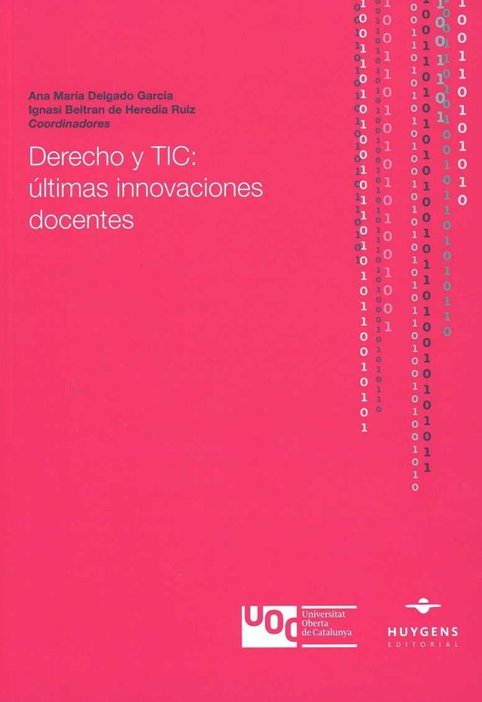 Derecho y TIC: últimas innovaciones docentes, de Delgado García | portada del libro
