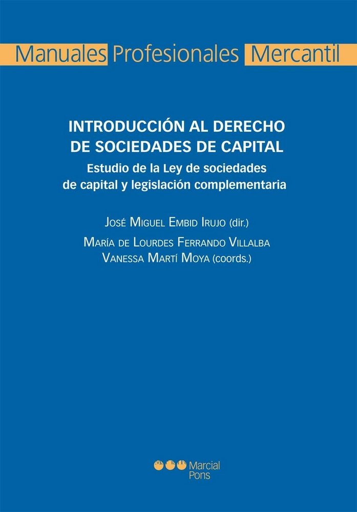 Introducción al derecho de sociedades de capital | portada del libro