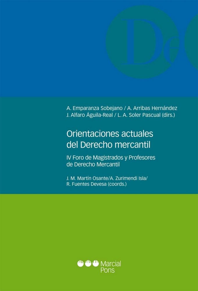 Orientaciones actuales del Derecho mercantil | portada del libro