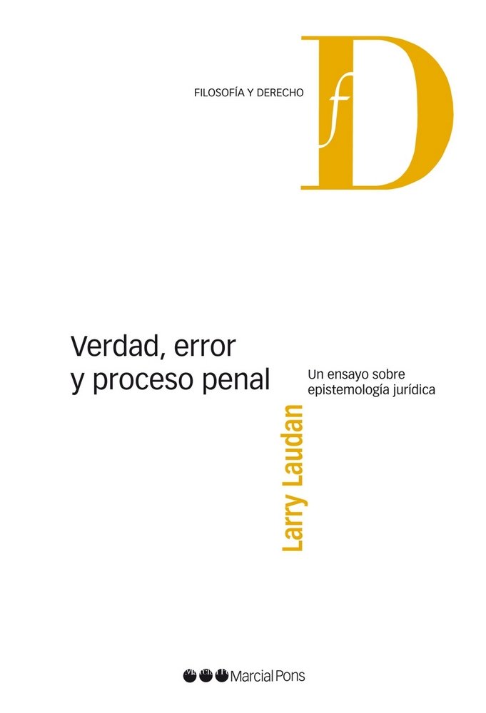 Verdad, error y proceso penal, de Laudan, Larry | portada del libro