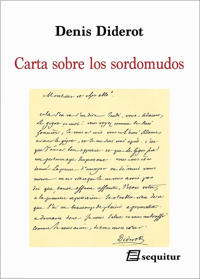 CARTA SOBRE LOS SORDOMUDOS, de DIDEROT, DENIS | portada del libro