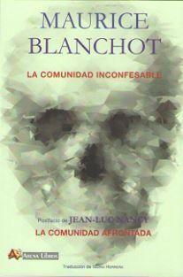 LA COMUNIDAD INCONFESABLE, de BLANCHOT, MAURICE | portada del libro