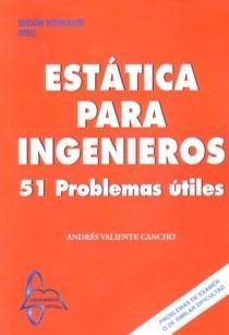 Estática para ingenieros, de Valiente Cancho | portada del libro