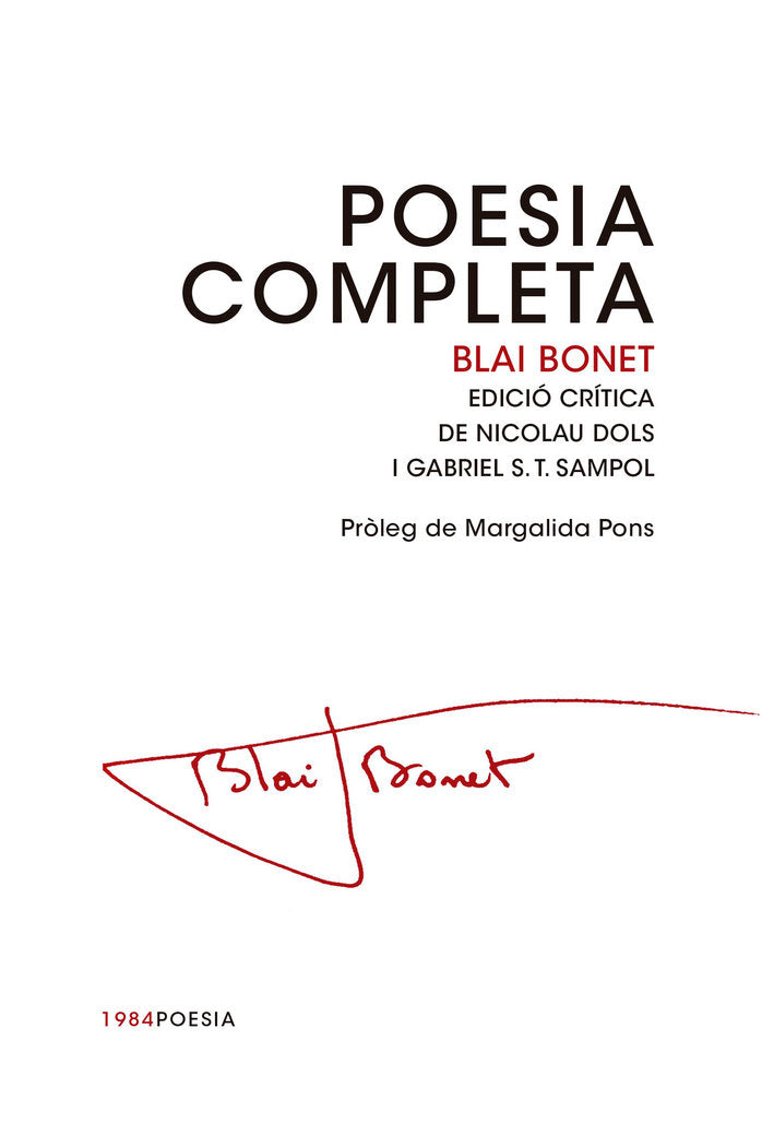 Poesia completa, de Bonet i Rigo, Blai | portada del libro