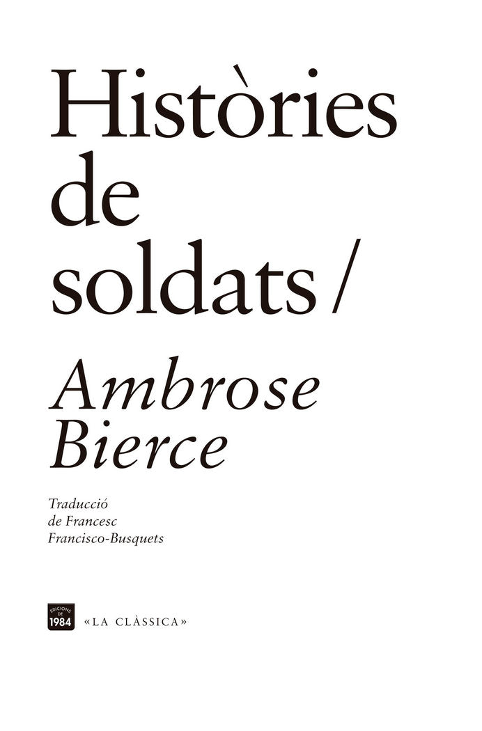Històries de soldats, de Bierce, Ambrose | portada del libro