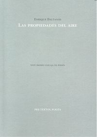 PROPIEDADES DEL AIRE, LAS, de Enrique Baltanás | portada del libro