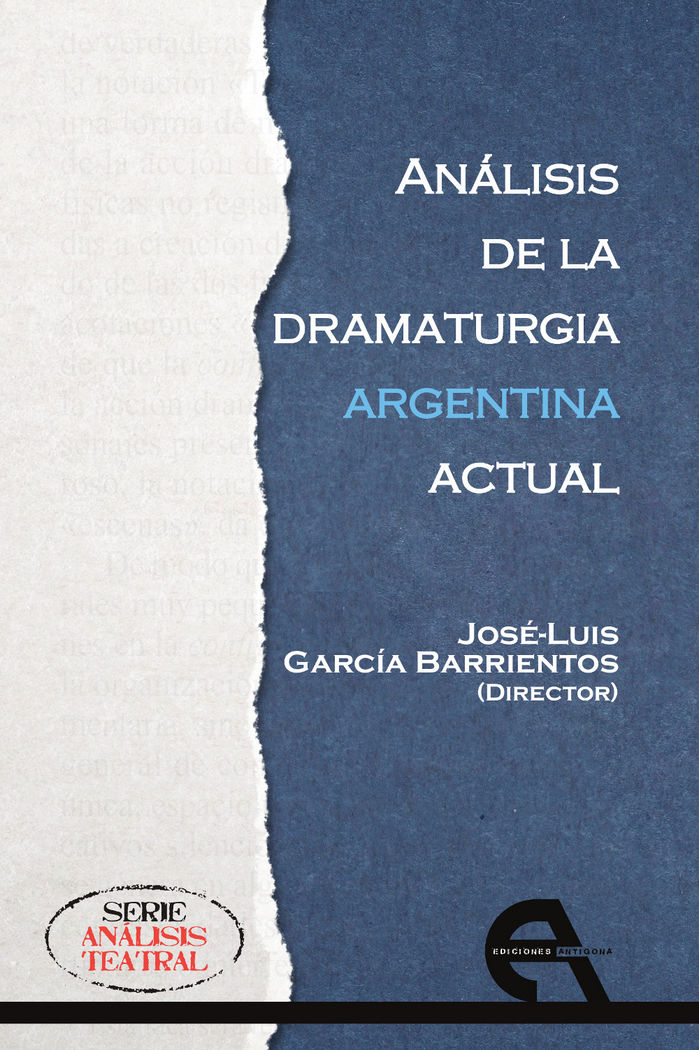 Análisis de la dramaturgia argentina actual | portada del libro