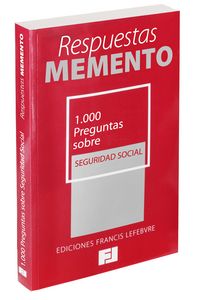 Respuestas Memento. 1.000 Preguntas sobre Seguridad Social | portada del libro