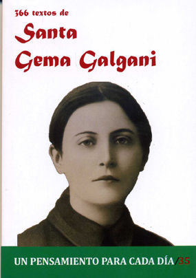 366 Textos de Santa Gema Galgani, de Cervera Barranco, Pablo | portada del libro