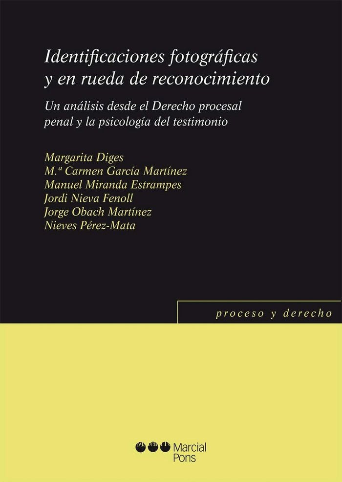 Identificaciones fotográficas y en rueda de reconocimiento, de Diges, Margarita | portada del libro