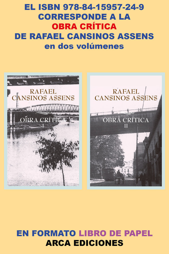 Obra Crítica I-II, de CANSINOS ASSENS | portada del libro