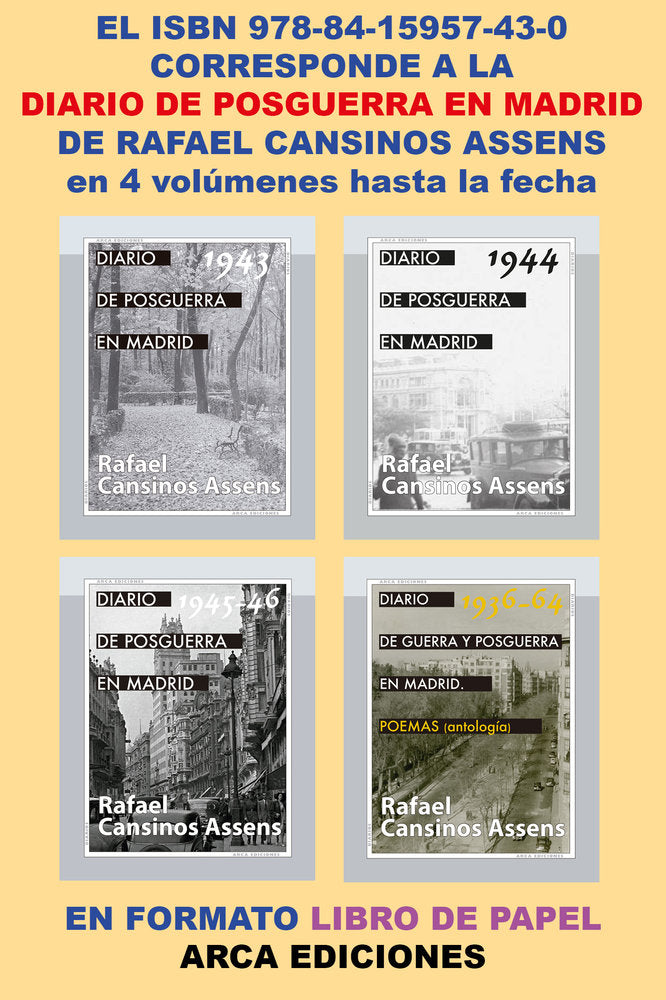 OBRA COMPLETA DE DIARIOS DE POSGUERRA EN MADRID, de CANSINOS ASSENS, RAFAEL | portada del libro