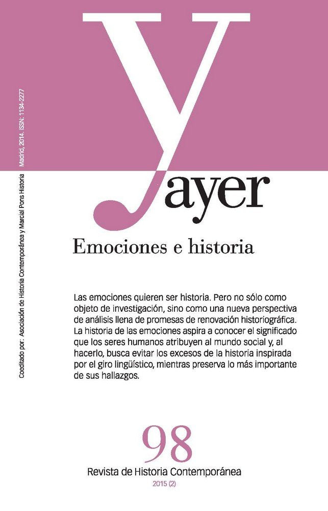 EMOCIONES E HISTORIA (Ayer 98), de Díaz Freire, José Javier | portada del libro