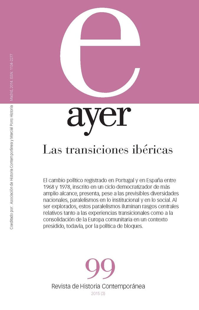 TRANSICIONES IBÉRICAS, LAS (Ayer 99), de González Fernández, Ángeles | portada del libro