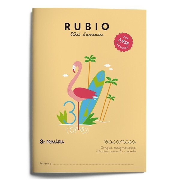 Vacances RUBIO 3r Primària (català), de Varios autores | portada del libro