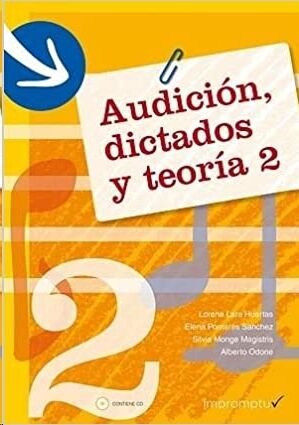 AUDICION, DICTADOS Y TEORIA, 2 EDUCACION PRIMARIA, de LARA HUERTAS | portada del libro
