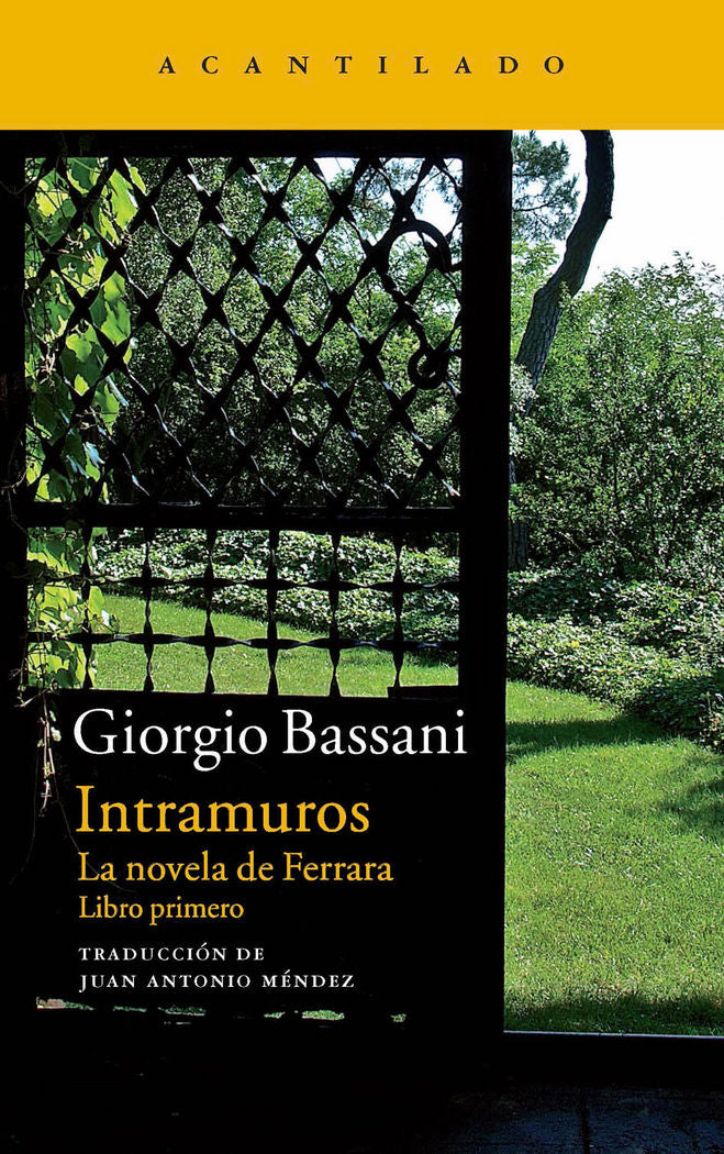 Intramuros, de Bassani, Giorgio | portada del libro