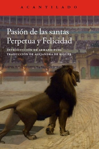 Pasión de las santas Perpetua y Felicidad, de Santa Perpetua | portada del libro