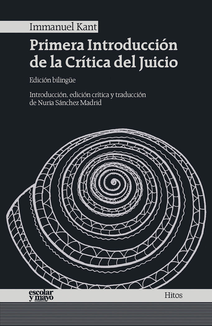 Primera introducción de la Crítica del Juicio, de Kant, Immanuel | portada del libro
