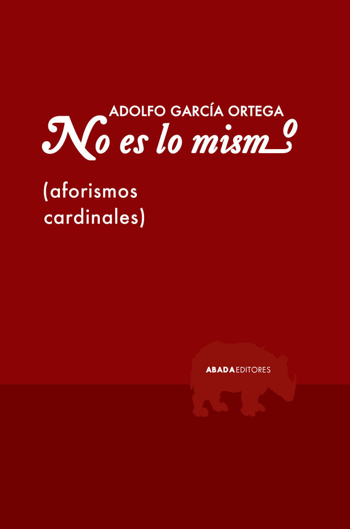 No es lo mismo, de García Ortega, Adolfo | portada del libro