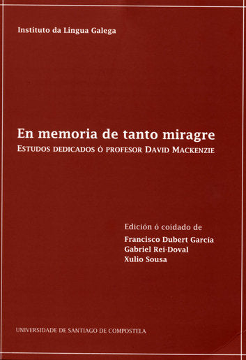 En memoria de tanto miragre, de Varios autores | portada del libro
