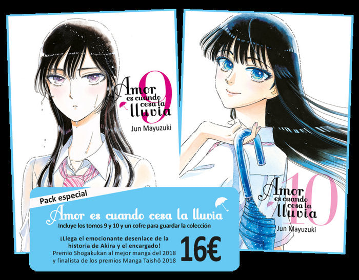 Pack Amor es cuando cesa la lluvia, vol. 9 y 10, de MAYUZUKI,JUN | portada del libro