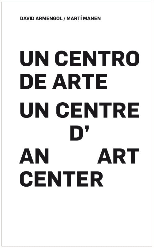 Un centro de arte, de Manen, Martí | portada del libro