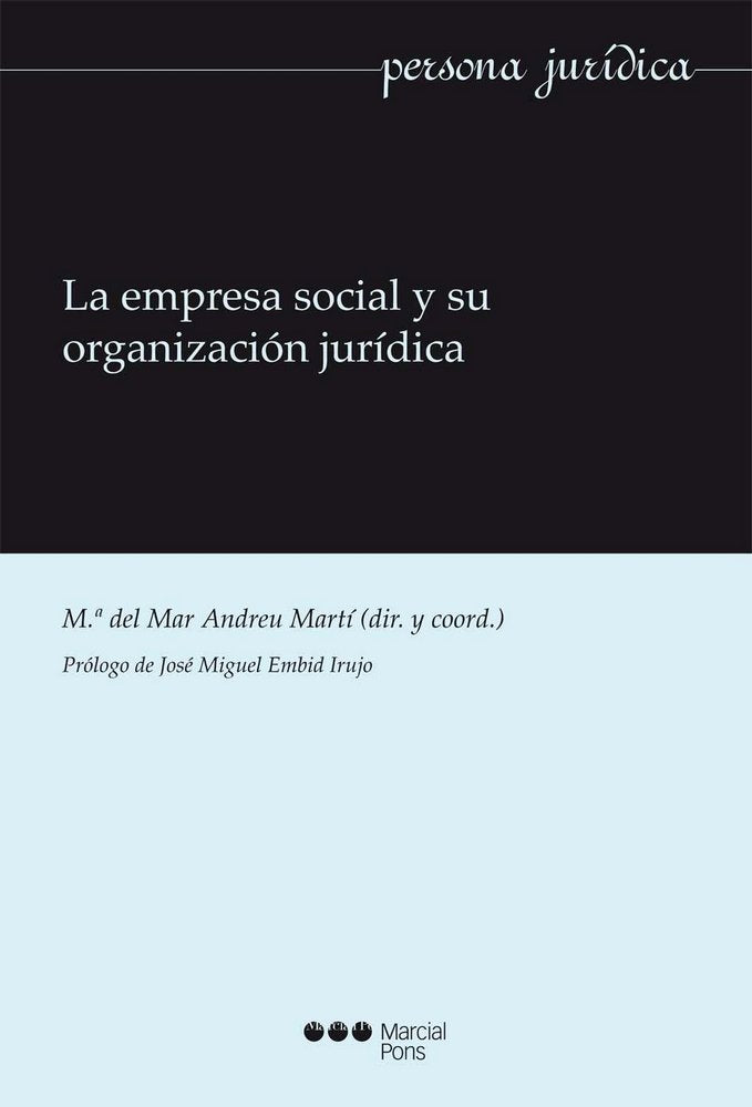 La empresa social y su organización jurídica, de Andreu Martí, Mª del Mar | portada del libro
