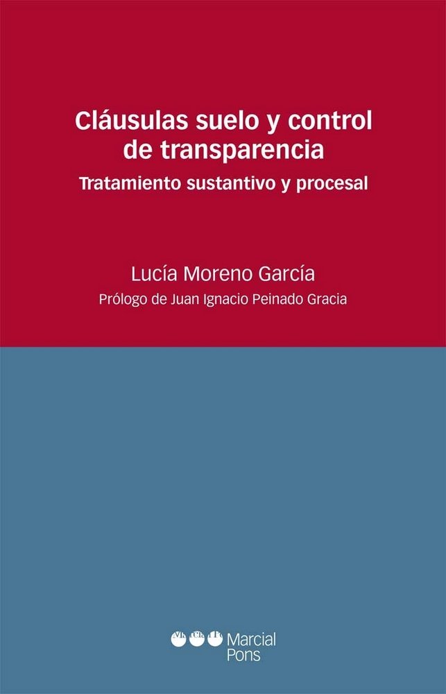 Cláusulas suelo y control de transparencia, de Moreno García, Lucía | portada del libro