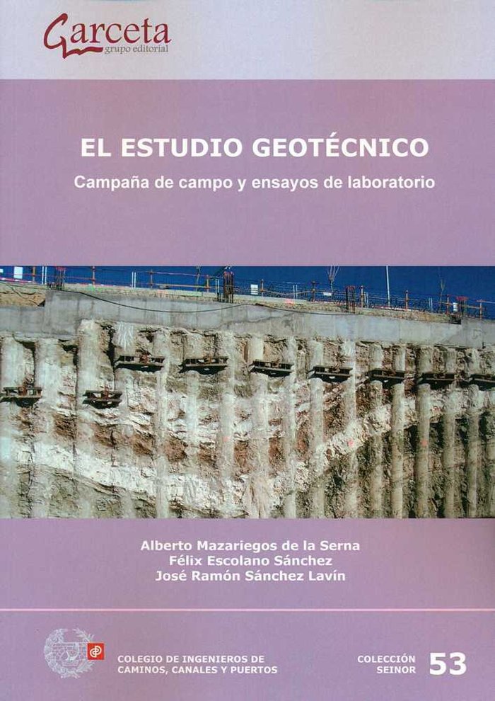 El estudio geotécnico, de Escolano Sánchez | portada del libro