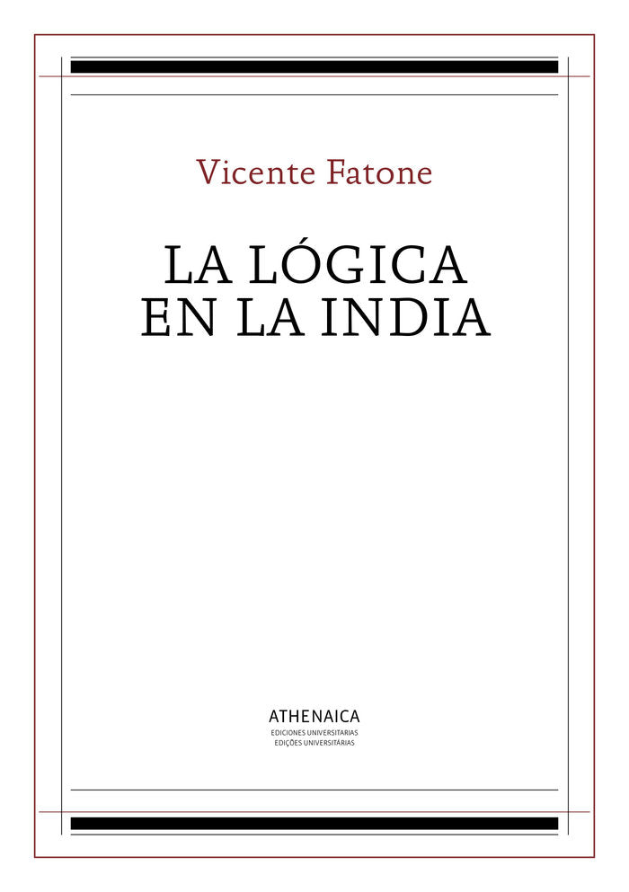 La lógica en la India, de Fatone, Vicente | portada del libro