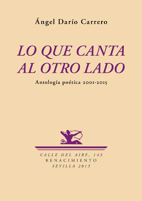 Lo que canta al otro lado, de Darío Carrero, Ángel | portada del libro