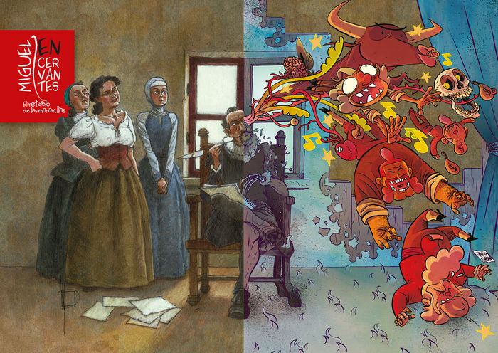 Miguel EN Cervantes. El retablo de las maravillas, de Prado, Miguelanxo | portada del libro