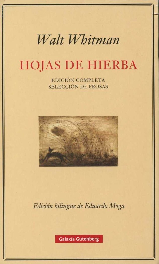 Hojas de hierba- rústica, de Whitman | portada del libro