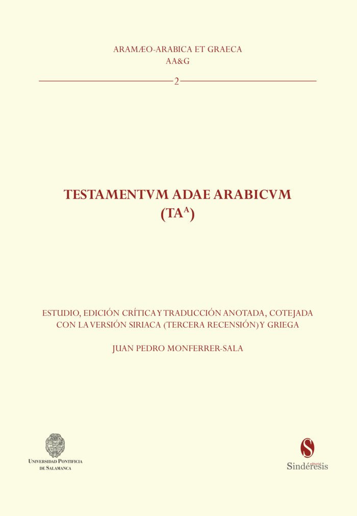 Testamentvm Adae Arabicvm, de MONFERRER SALA, JUAN PEDRO | portada del libro