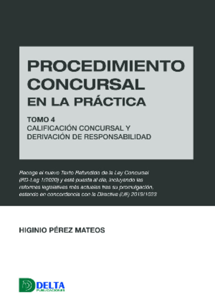 PROCEDIMIENTO CONCURSAL EN LA PRACTICA TOMO IV, de PEREZ MATEOS, HIGINIO | portada del libro