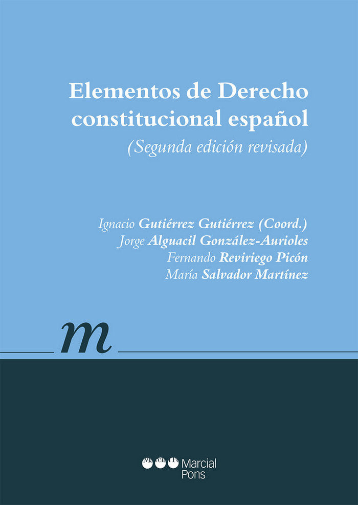 Elementos de Derecho constitucional español, de ALGUACIL GONZáLEZ-AURIOLES | portada del libro