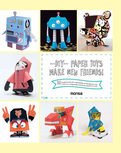 -DIY- PAPER TOYS. Make new friends!, de Instituto Monsa de Ediciones | portada del libro