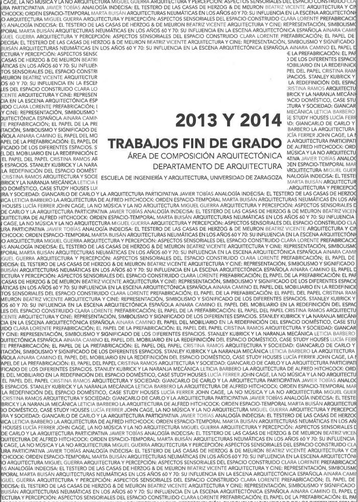 TRABAJOS FIN DE GRADO 2013 y 2014, de AA.VV. | portada del libro