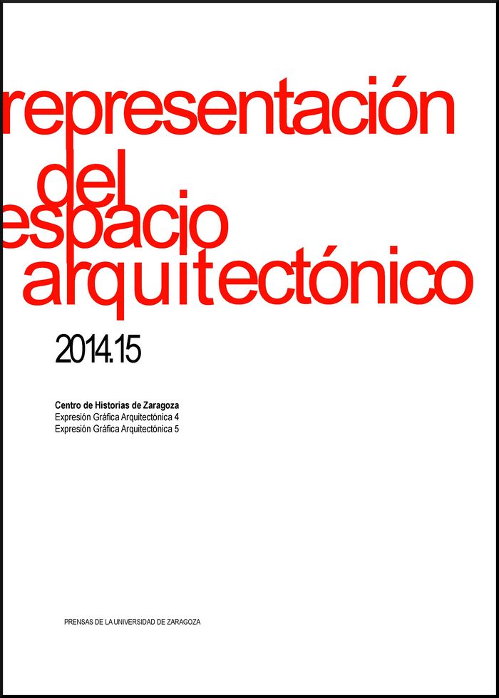 Representación del espacio arquitectónico 2014.15, de Varios autores | portada del libro