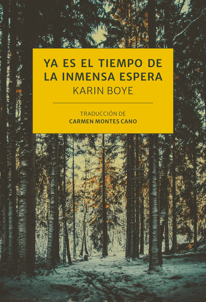 Ya es el tiempo de la inmensa espera, de BOYE,KARIN | portada del libro