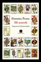 ME ACUERDO, de Georges Perec | portada del libro