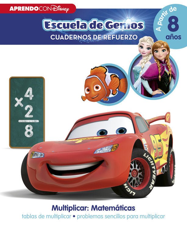 Multiplicar: Matemáticas: tablas de multiplicar · problemas sencillos para multiplicar (Disney Escue, de Disney, | portada de