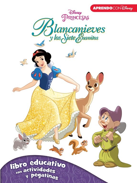 Blancanieves y los siete enanitos (Libro educativo Disney con actividades y pegatinas), de Disney | portada del libro