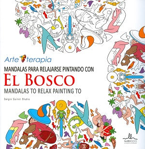 Mandalas para relajarse pintando con El Bosco, de Sergio Guinot Studio | portada del libro