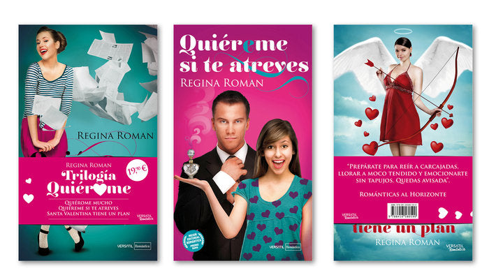 Pack trilogía Quiérome, de Roman, Regina | portada del libro