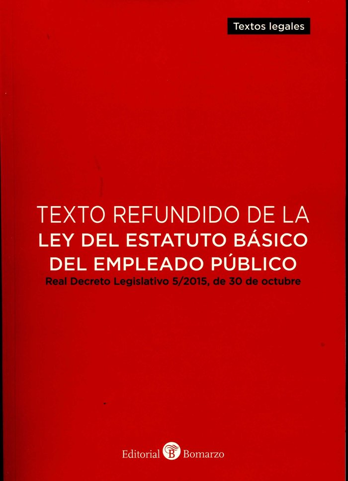 Estatuto Básico del Empleado Público, de VV.AA. | portada del libro