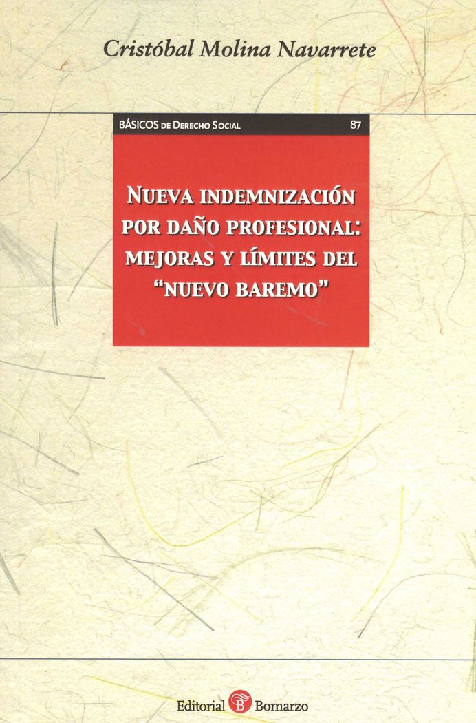Nueva indemnización por daño profesional: mejoras y límites del "nuevo baremo", de Molina Navarrete | portada del libro