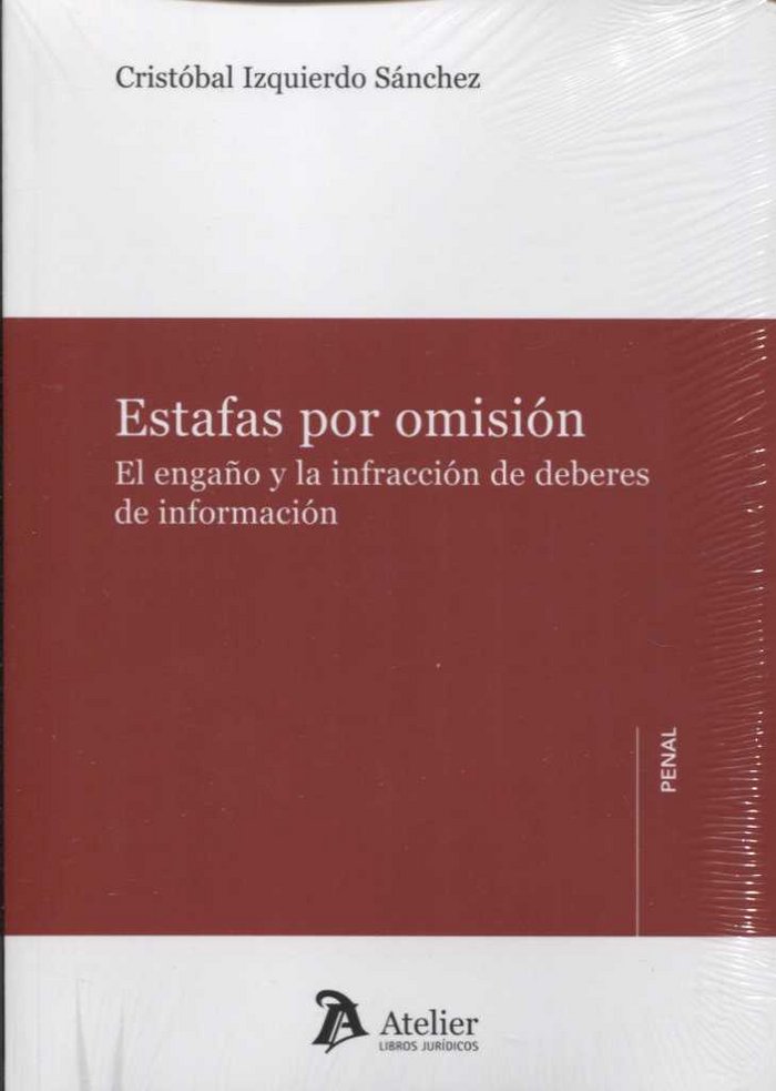 Estafas por omisión., de Izquierdo Sánchez | portada del libro